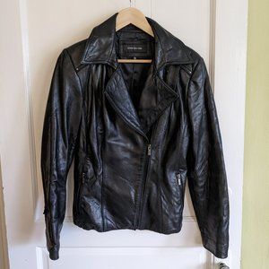 JONES NY Leather Jacket Black